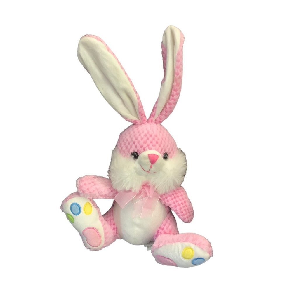 Chrisha‎ Creations Bunny Rabbit Pink Toe Beans Playful Plush Stuffed Animal Toy